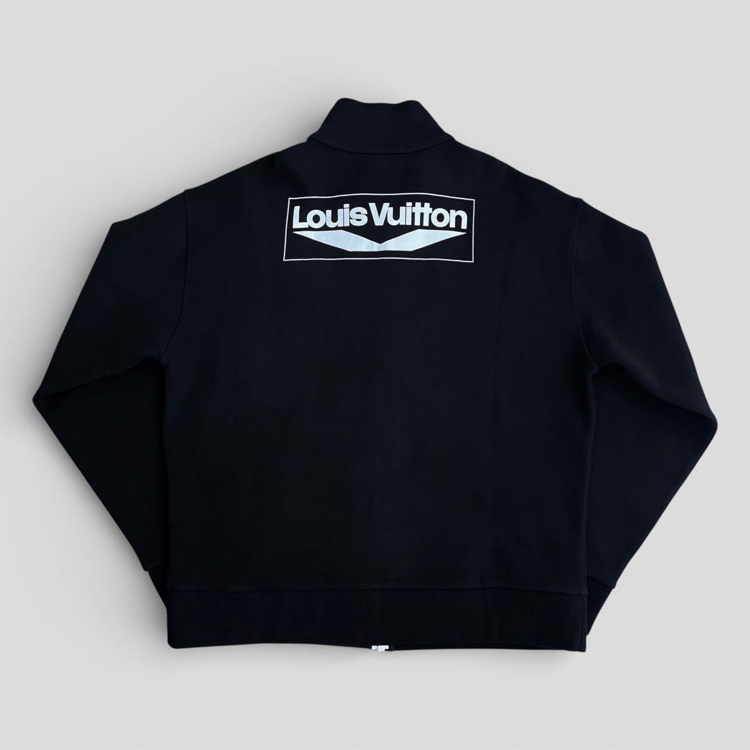 美品 ルイヴィトン ジャージ ジャケット コットン ブラック ロゴ 服 XL