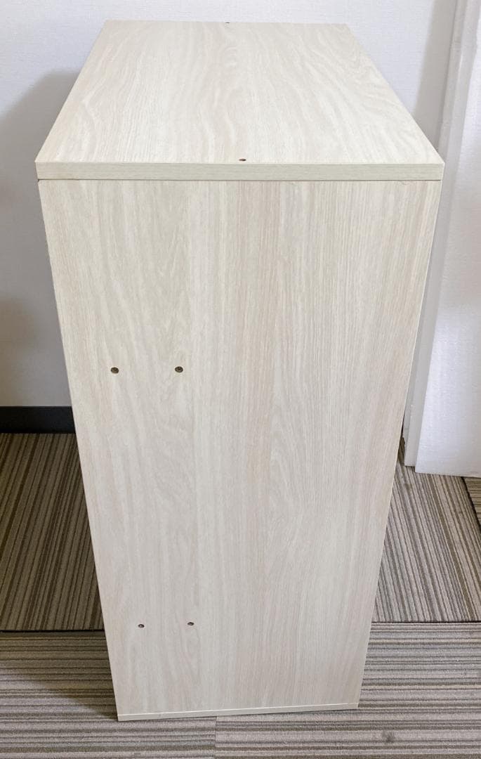 リビング収納 チェスト キャビネット ４段 引き出しタイプ 木目調 ホワイト