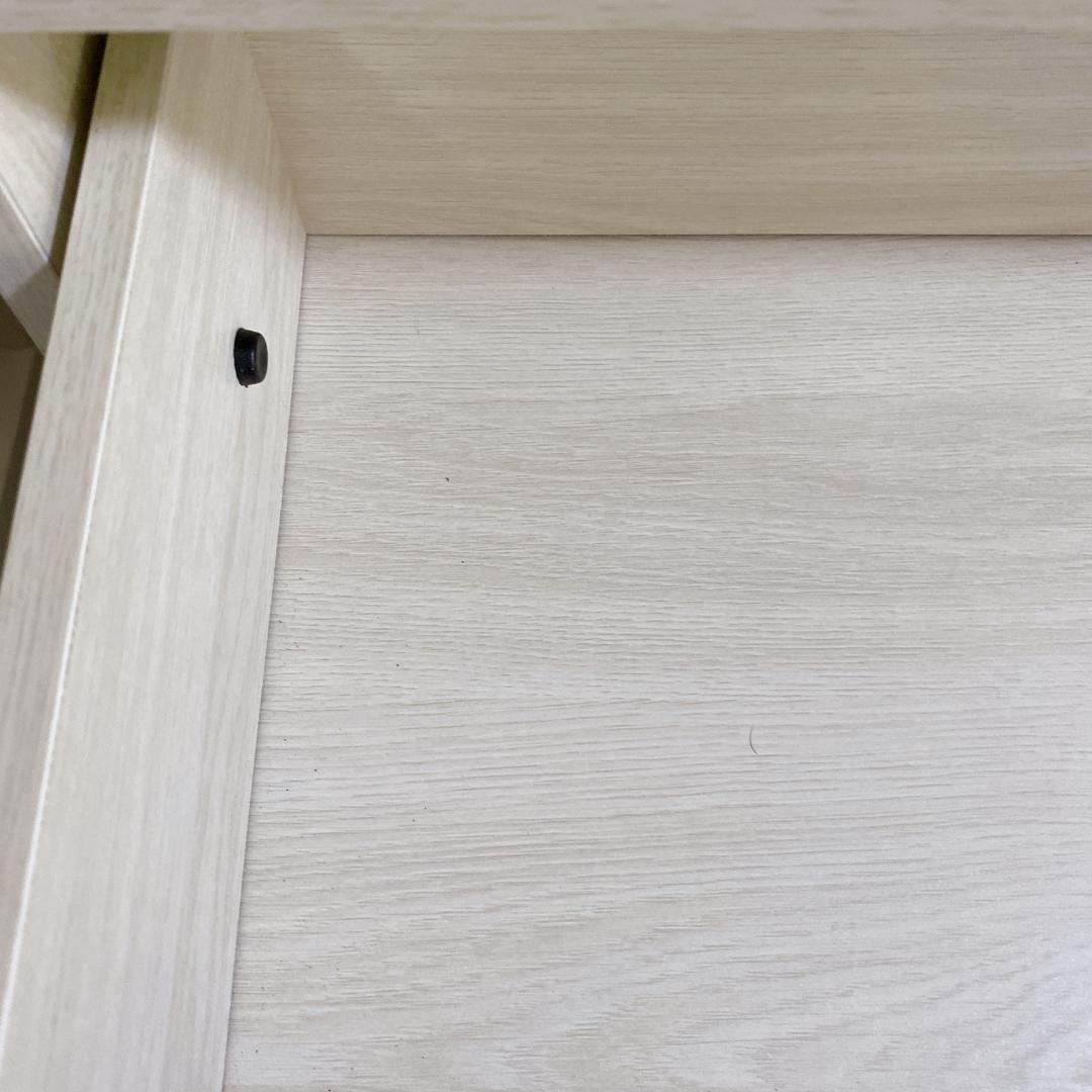 リビング収納 チェスト キャビネット ４段 引き出しタイプ 木目調 ホワイト