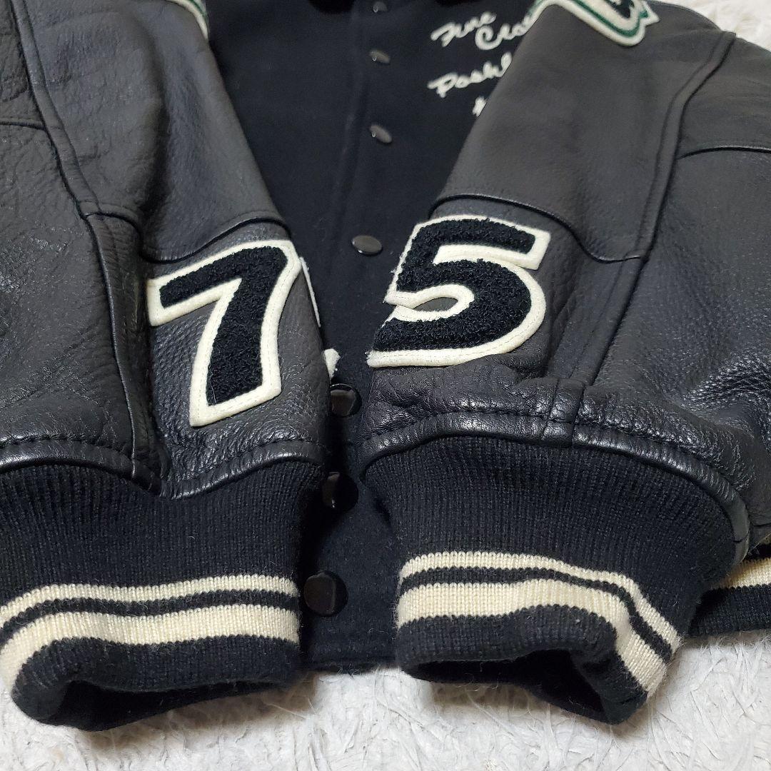 美品 POSH BOY フルデコ レザー袖 スタジャン 裏地 キルティング