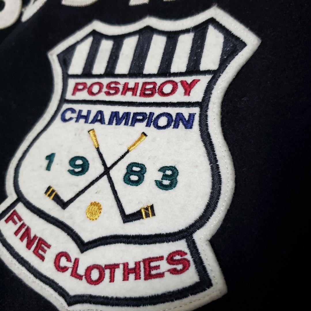 美品 POSH BOY フルデコ レザー袖 スタジャン 裏地 キルティング