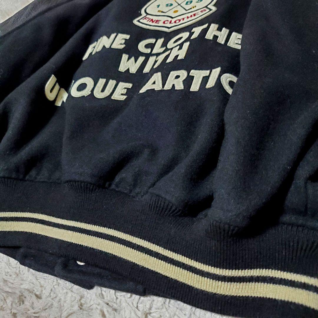 美品 POSH BOY フルデコ レザー袖 スタジャン 裏地 キルティング