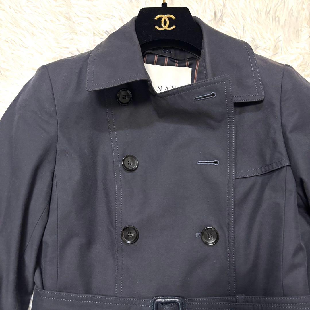 現行タグ✨ ANAYI トレンチ スプリング コート ライナー 腰ベルト 濃紺