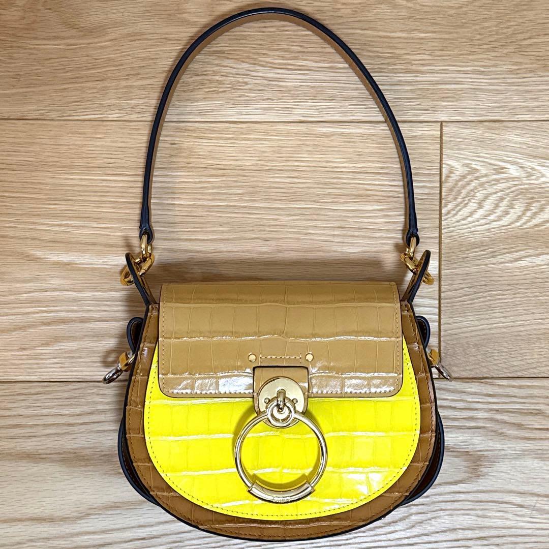 Chloe TESS クロエ テス スモール ショルダーバッグ クロコ型押