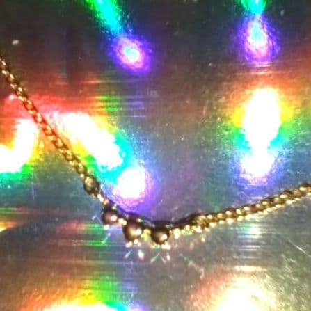 K18 スタージュエリー　横並び3ダイヤ ネックレス 0.03ct