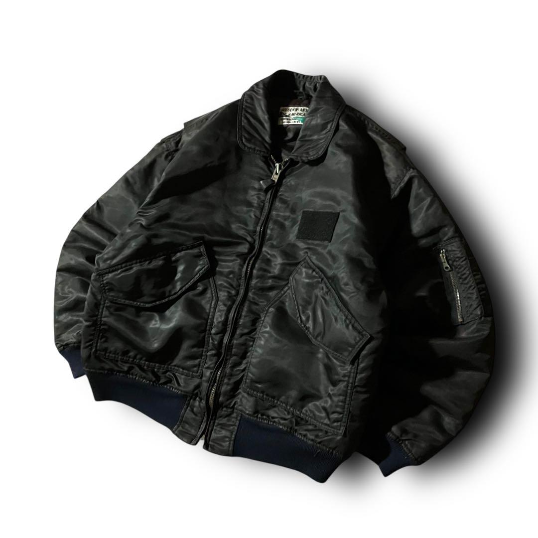 D_ni様☆vintage米軍フライトジャケットCWU-45P民間品MA-1ブラ