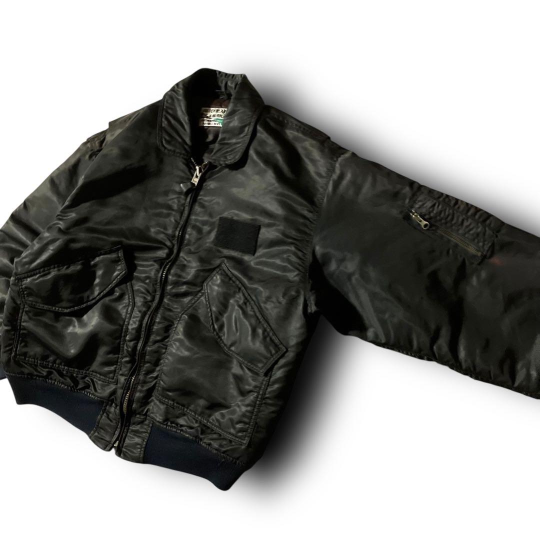 D_ni様☆vintage米軍フライトジャケットCWU-45P民間品MA-1ブラ