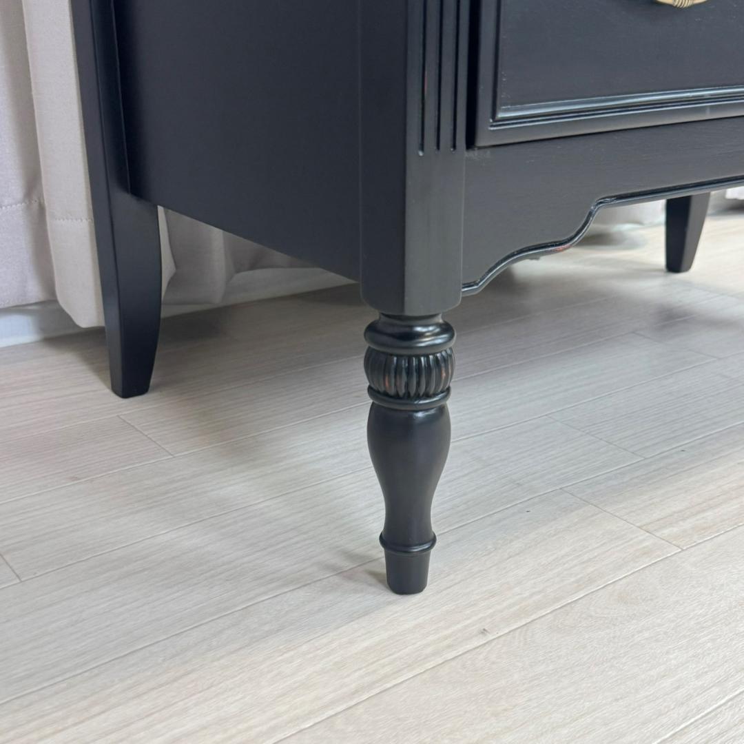 美品 アンティーク調　ノワール　4段　チェスト　アンバーブラック