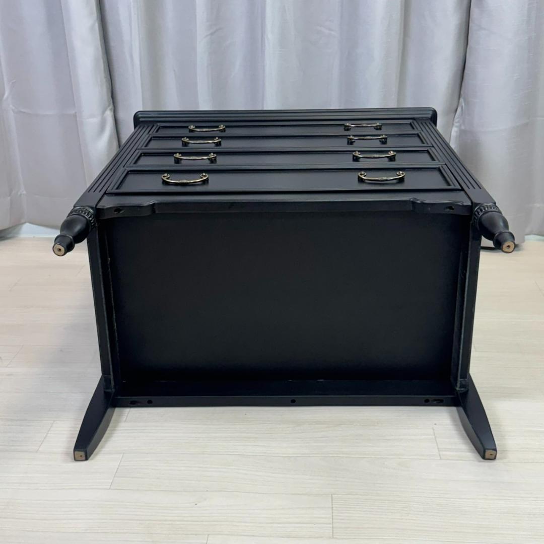 美品 アンティーク調　ノワール　4段　チェスト　アンバーブラック