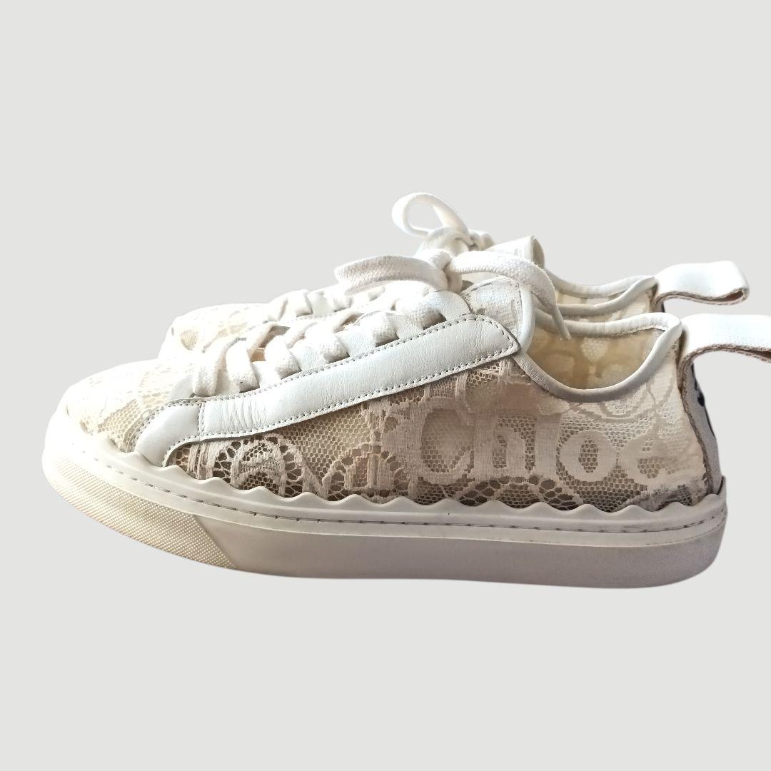 Chloe クロエ スニーカー レディース レース 24.5cm