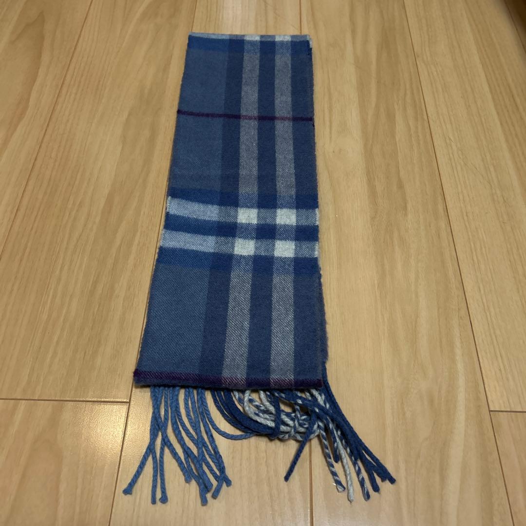BURBERRY ナローマフラー　カシミア100%
