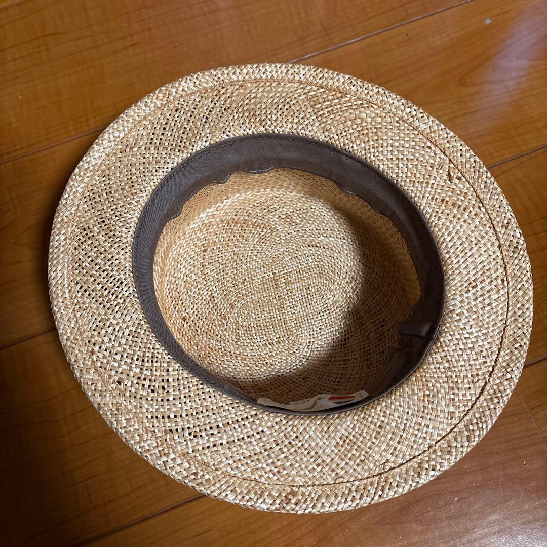 S.⭐︎カシラ　カンカン帽　黒リボン　Mサイズ