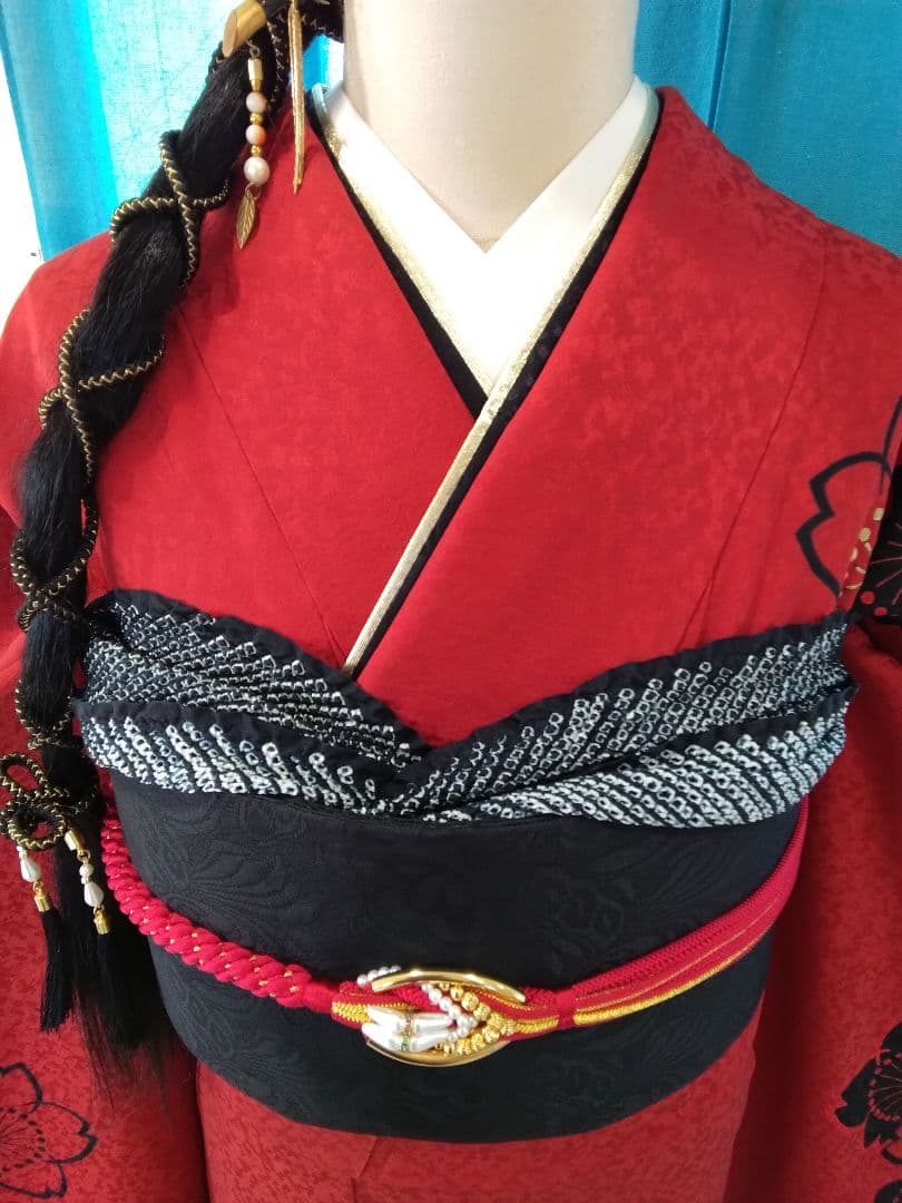 振袖フルセット、京都きもの友禅振袖、重ね衿帯揚げ帯締め、袋帯、襦袢、ガード加工