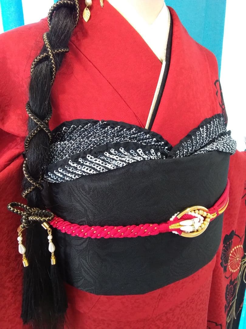 振袖フルセット、京都きもの友禅振袖、重ね衿帯揚げ帯締め、袋帯、襦袢、ガード加工