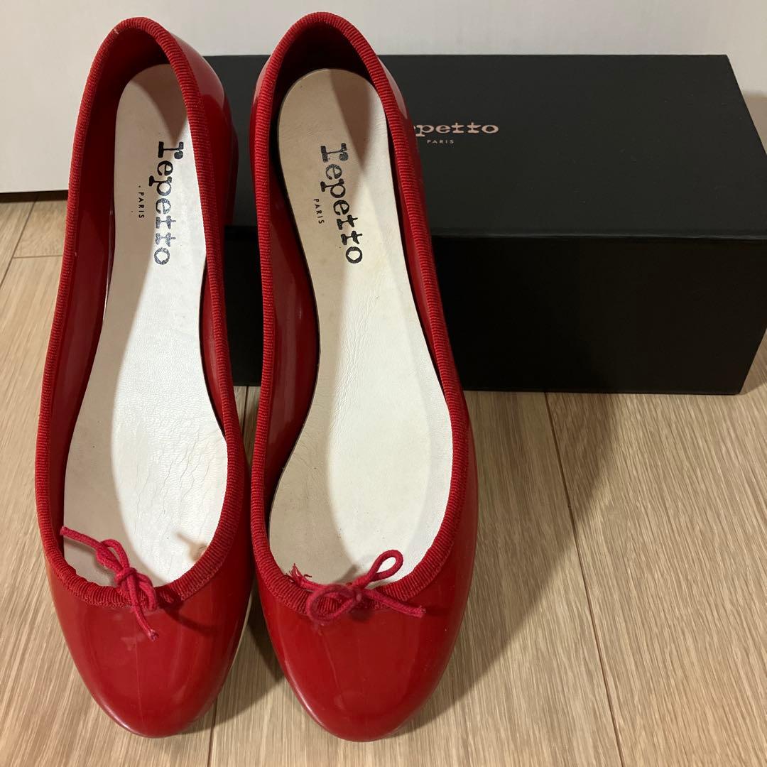 Repetto レペット サンドリオン バレエシューズ レッド エナメル 25