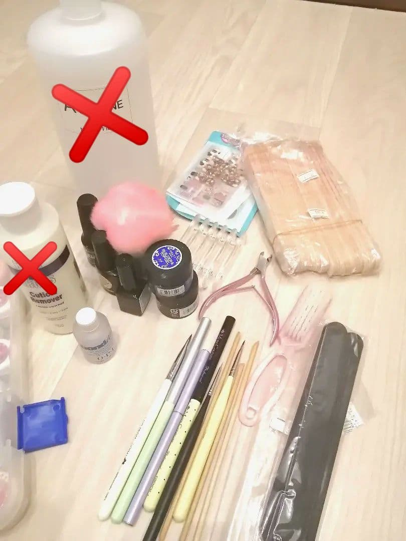 カラージェル多量 プリジェル トップコート2本付き★ジェルネイルグッズまとめて