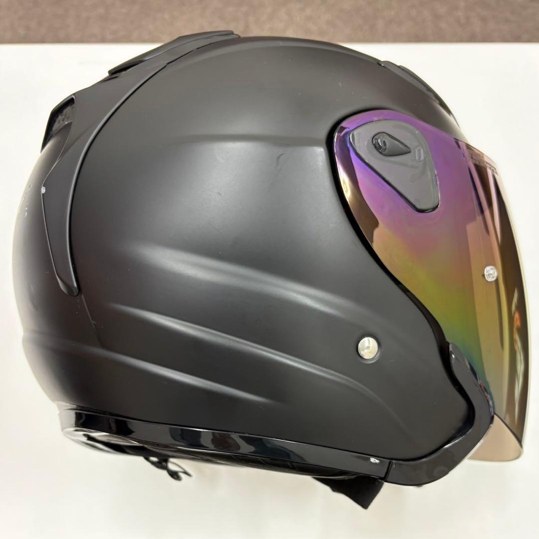 Kabuto ブラック ジェットヘルメット ミラーシールド　avandⅡ