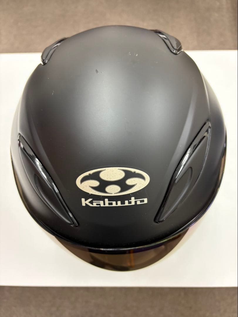 Kabuto ブラック ジェットヘルメット ミラーシールド　avandⅡ