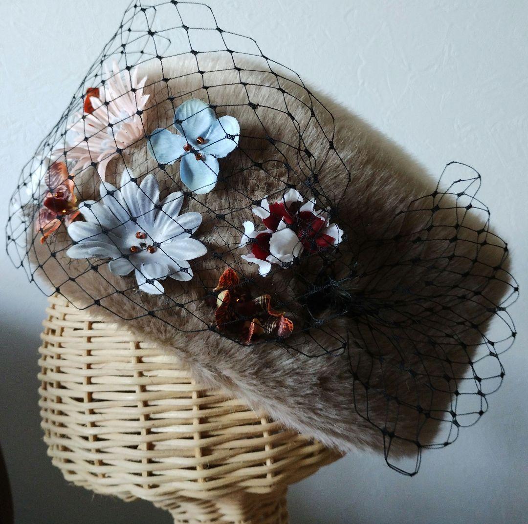 新品未使用品♡　ロシア帽子　バラ色の帽子