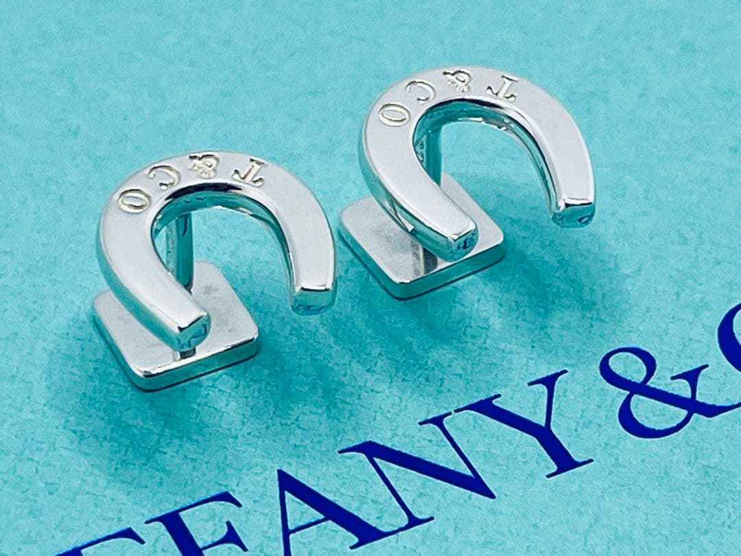c753 ティファニー　希少　美品　ホースシュー　カフリンクス　925 蹄鉄　蹄