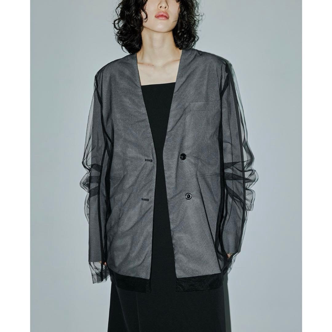 レイヤードチュールジャケット オケージョン　パーティ