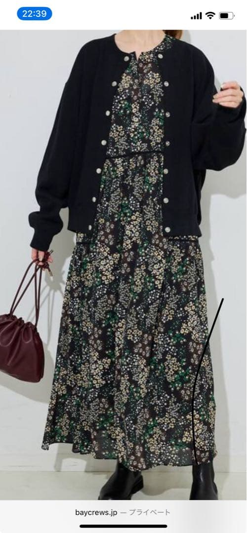 新品　スローブイエナ　花柄ワンピース