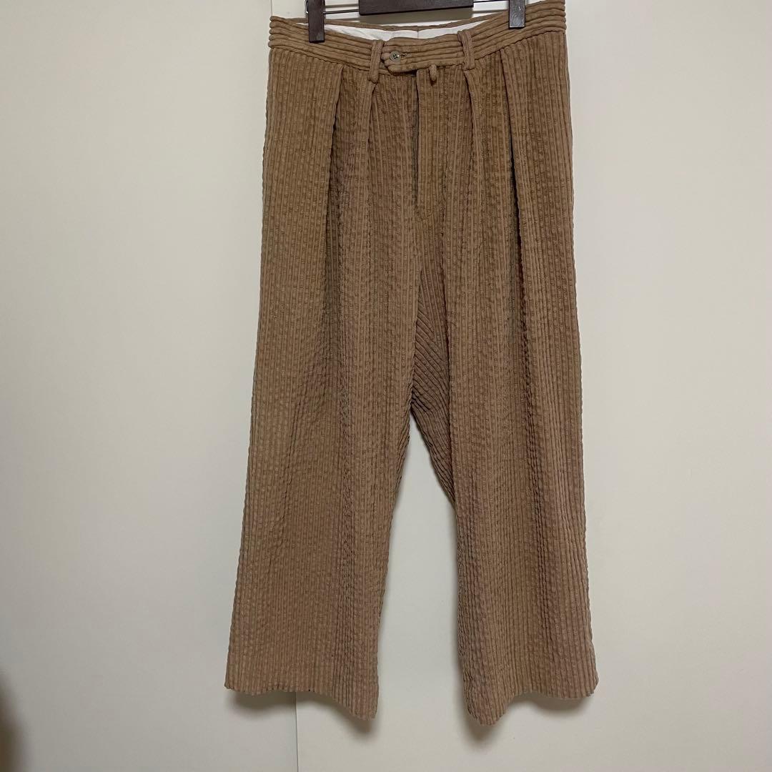 NEAT ジャンボコーデュロイ ワイドパンツ ベージュ　サイズ44