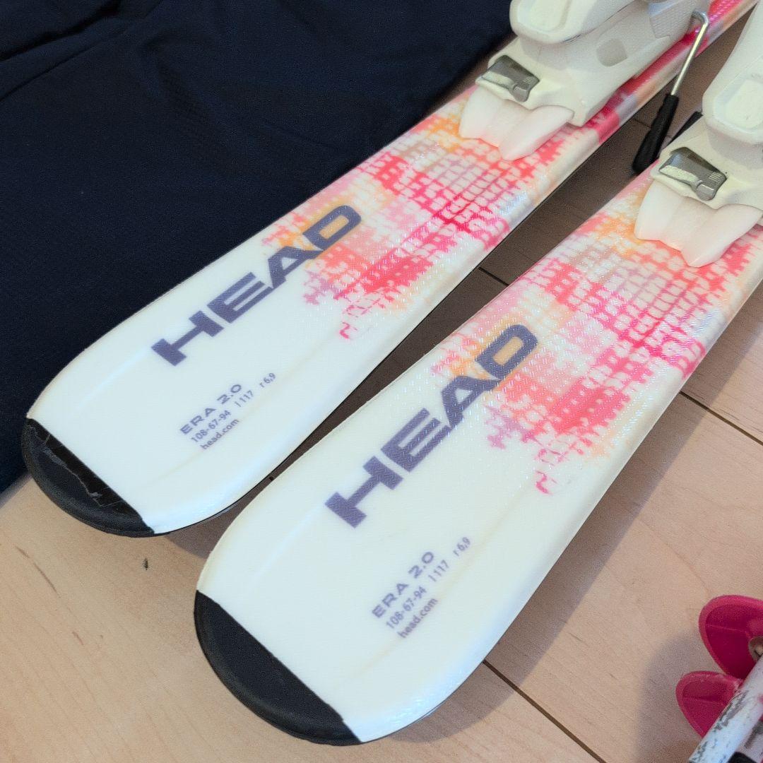 スキー5点セット ジュニア用　ブーツサイズ22㌢前後　HEADなど