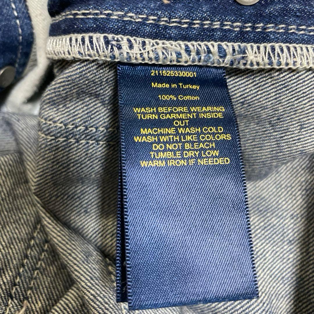 ポロラルフローレン　サロペット　デニムオーバーオール ダメージ加工　XS