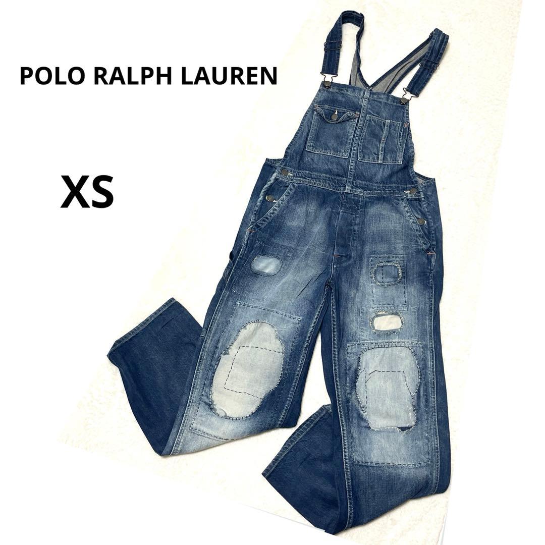 ポロラルフローレン　サロペット　デニムオーバーオール ダメージ加工　XS