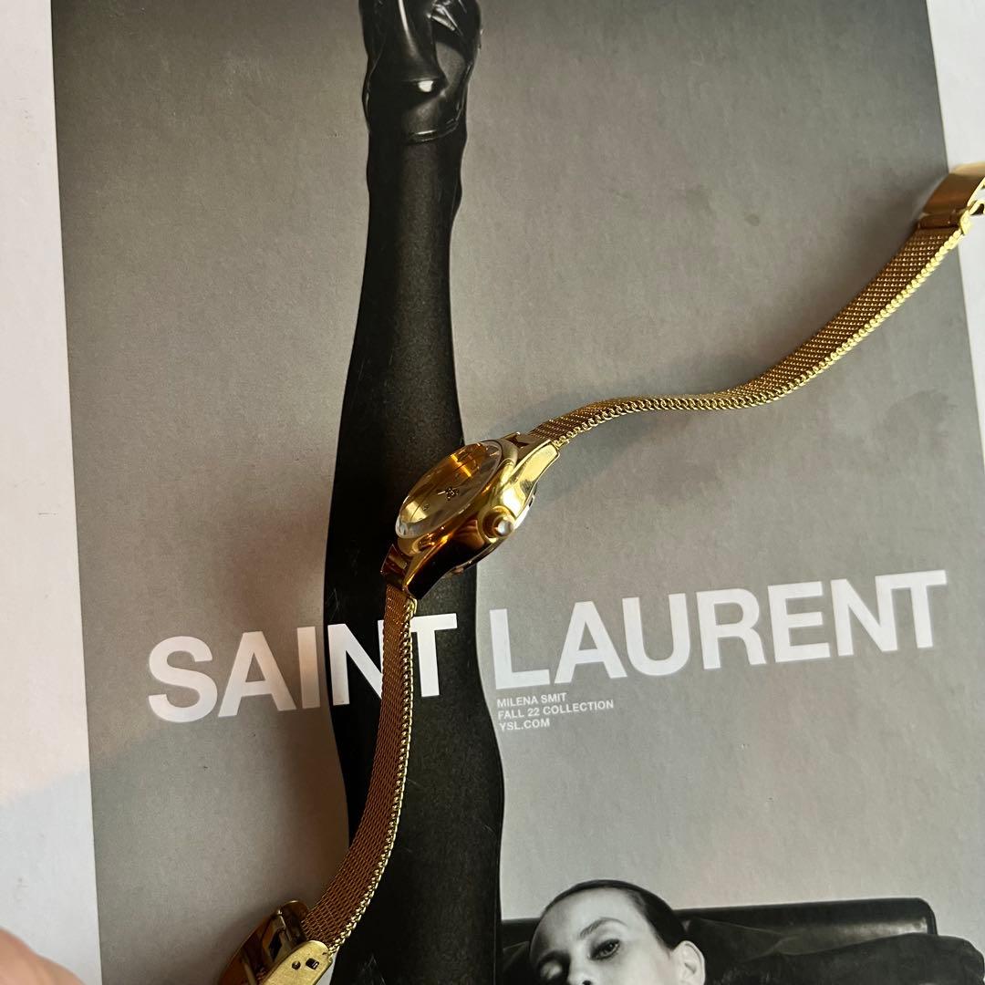 agate アガット　ゴールドメッシュ 腕時計