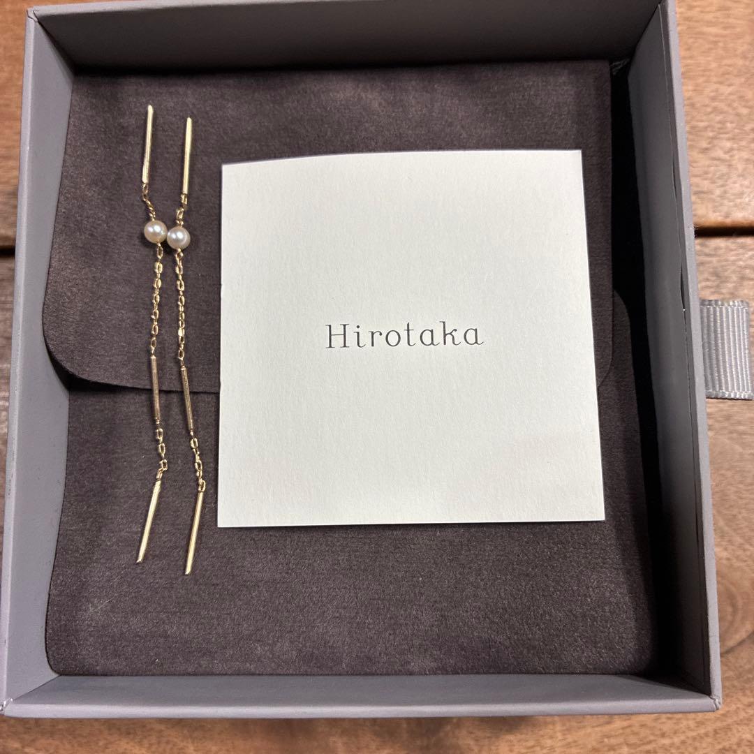 Hirotaka ヒロタカアコヤパール トグル チェーンピアス2個