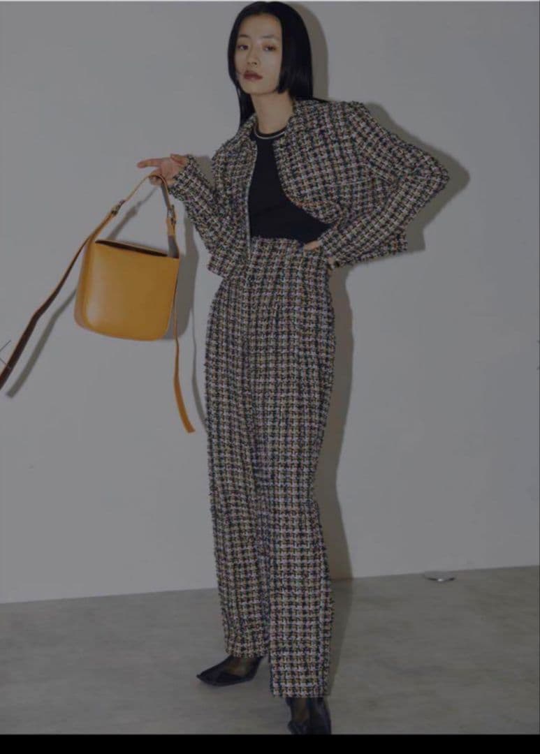 【AMERI】PLAYFUL TWEED JACKET＆PANTS　セットアップ