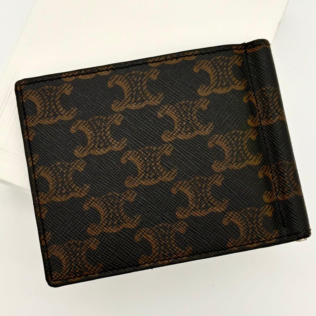 セリーヌ マネークリップ お札入れ 黒 ブラック トリオンフ 箱付き 1776