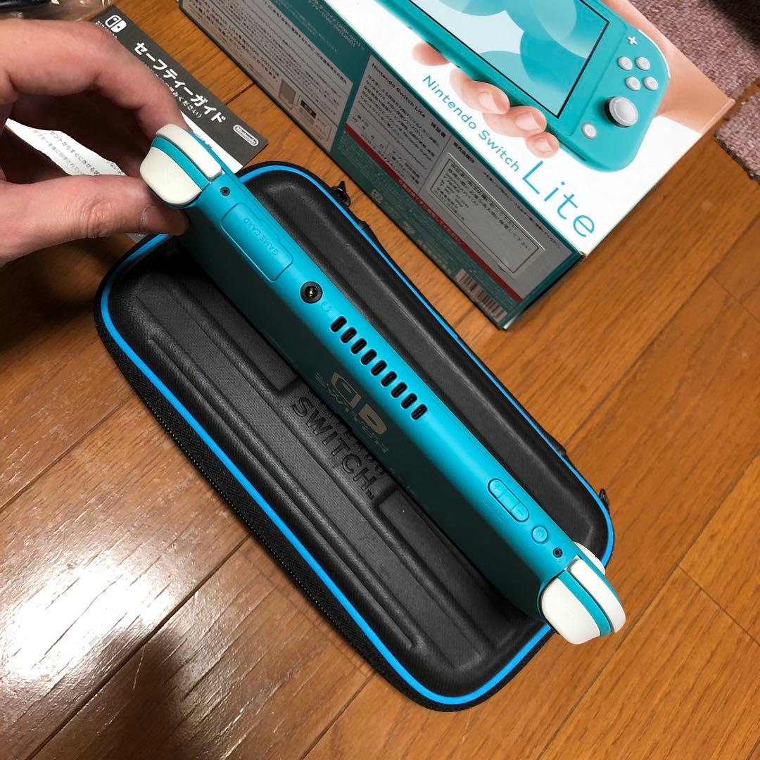 美品 Nintendo Switch Lite ターコイズ+HORI製 ケース