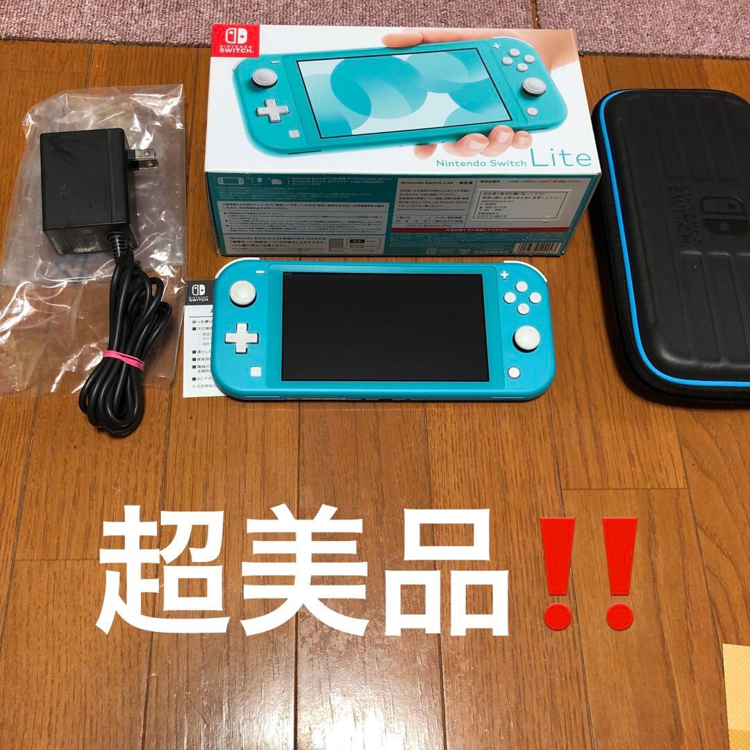 美品 Nintendo Switch Lite ターコイズ+HORI製 ケース