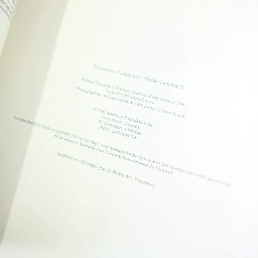 Josef Sudek ヨーゼフ・スデク　洋書　写真集　Nathan Image