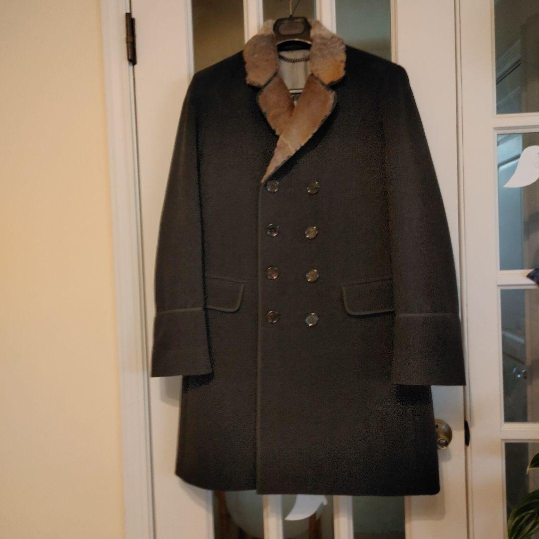 Burberry ダークグレー ダブルブレストピーコート