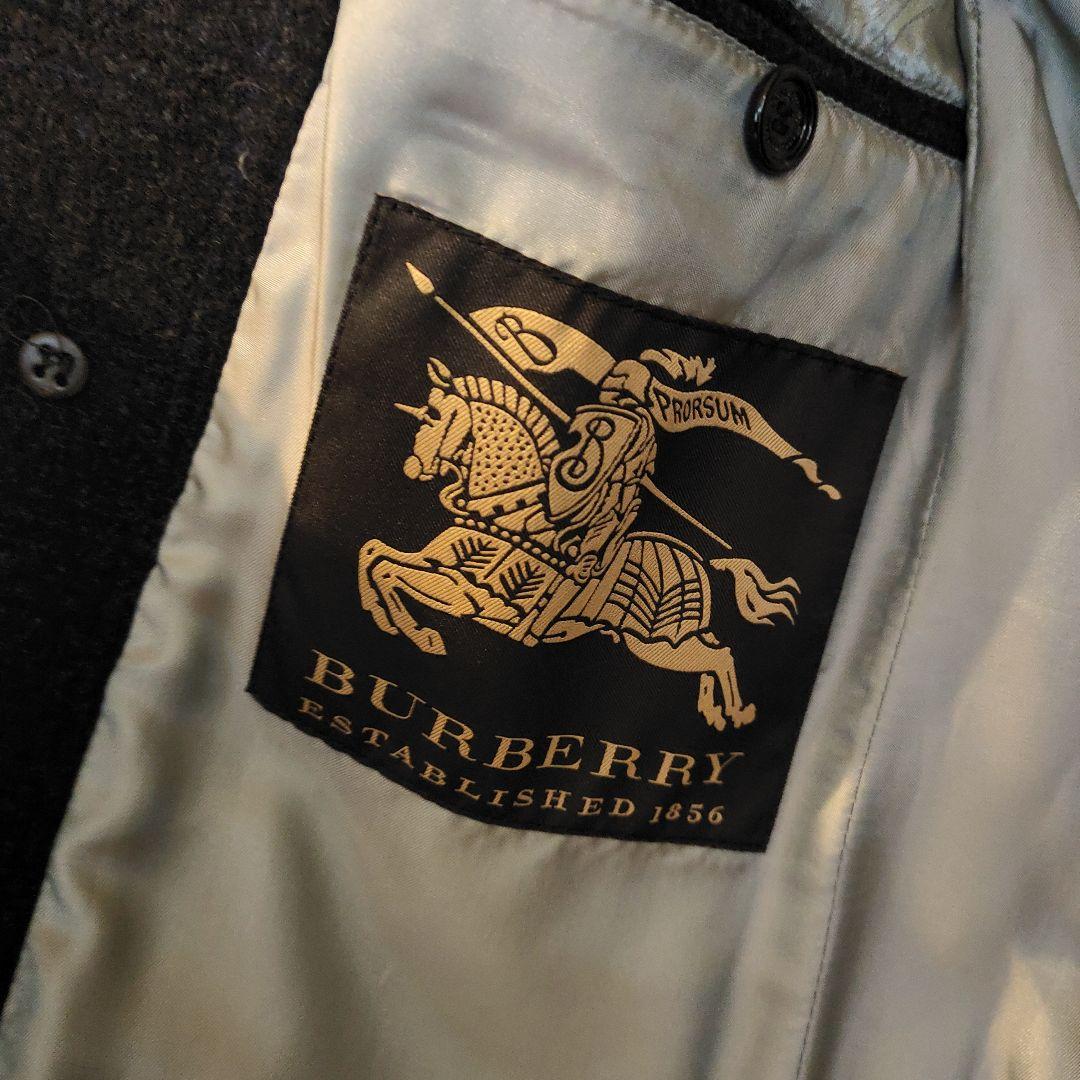 Burberry ダークグレー ダブルブレストピーコート