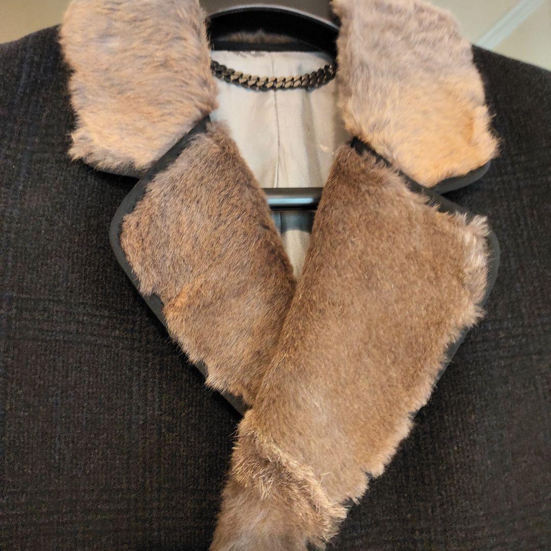 Burberry ダークグレー ダブルブレストピーコート