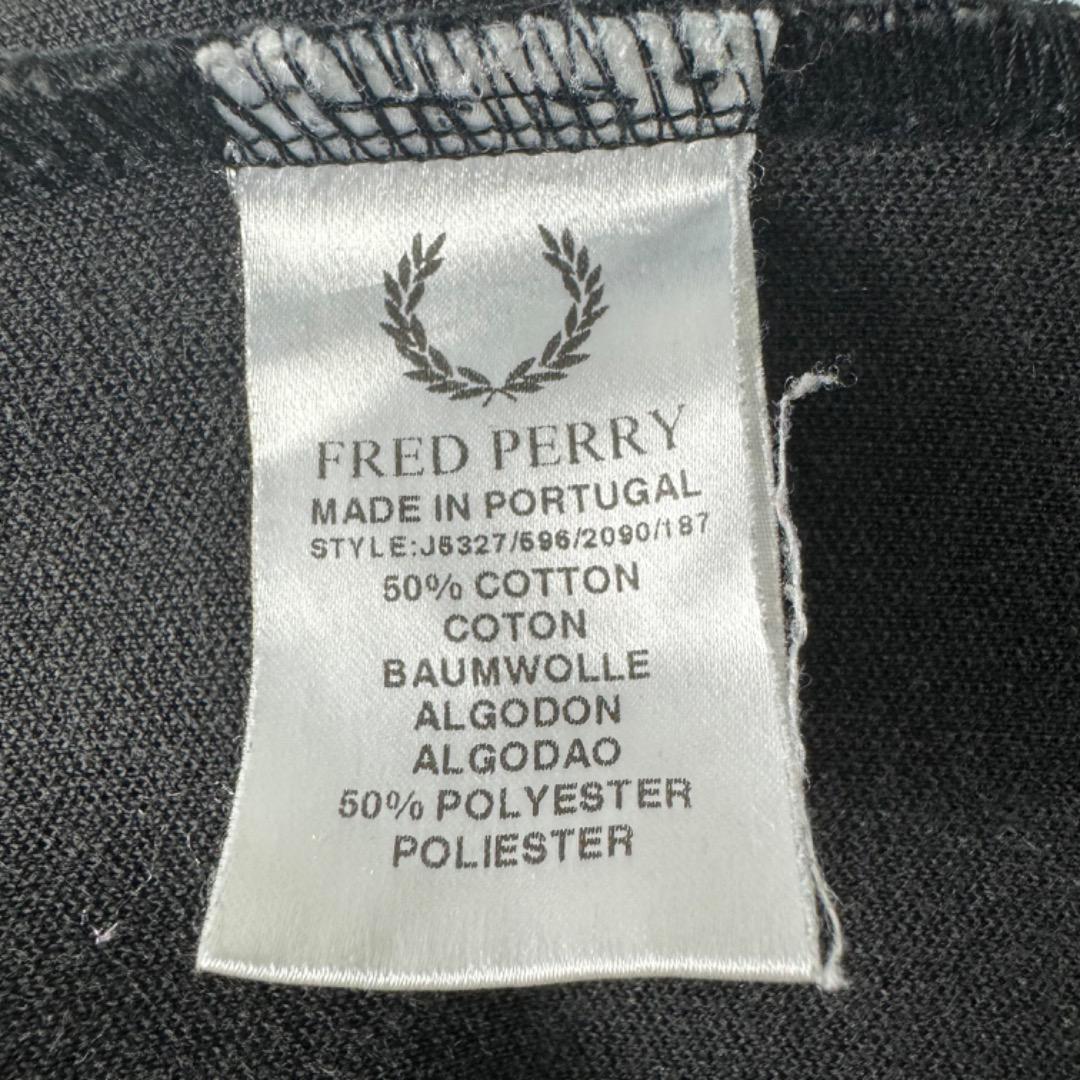 【激レア】フレッドペリー ポルトガル製 ジャージ M オレンジ 黒 刺繍ロゴ