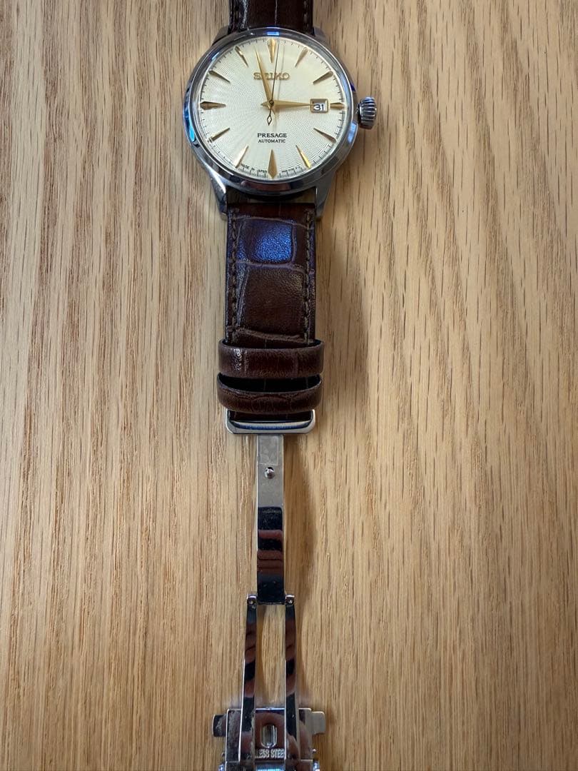 SEIKO PRESAGE 腕時計 ゴールド/ブラウン