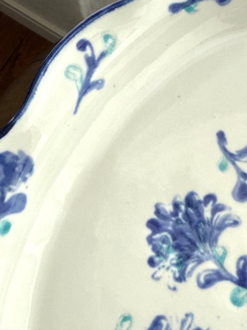 ヨシノヒトシ オーバル皿 印花三輪 未使用品