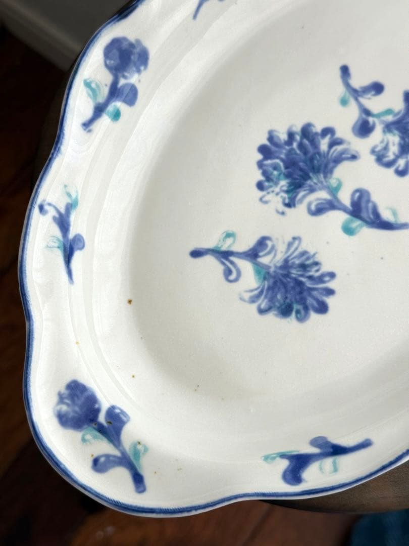 ヨシノヒトシ オーバル皿 印花三輪 未使用品