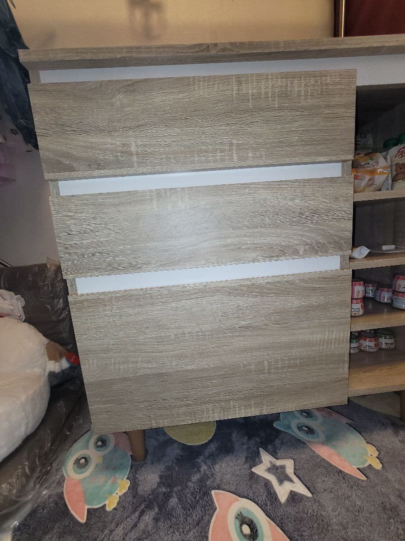 ライトウッド調キャビネット 90cm