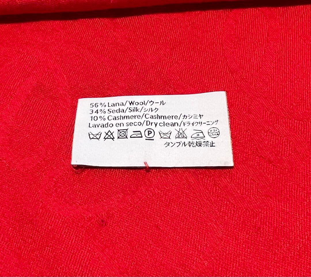 LOEWE(ロエベ) レディース ストール ショール アナグラム柄 レッド