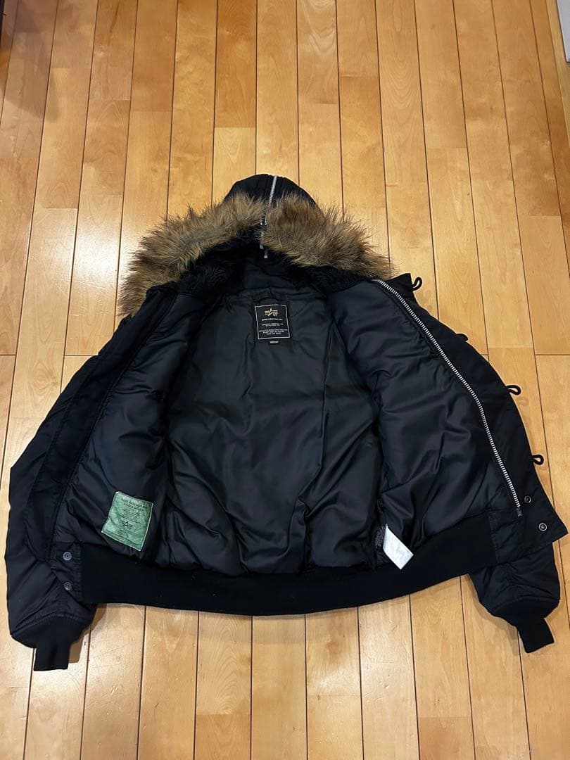 ALPHA INDUSTRIES N-2B フライトジャケット M 黒ファー付