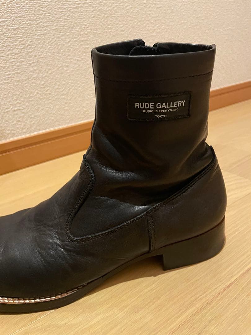 ルードギャラリー rudegallery ブラックレザー サイドZIPブーツ