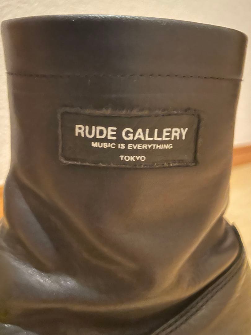 ルードギャラリー rudegallery ブラックレザー サイドZIPブーツ
