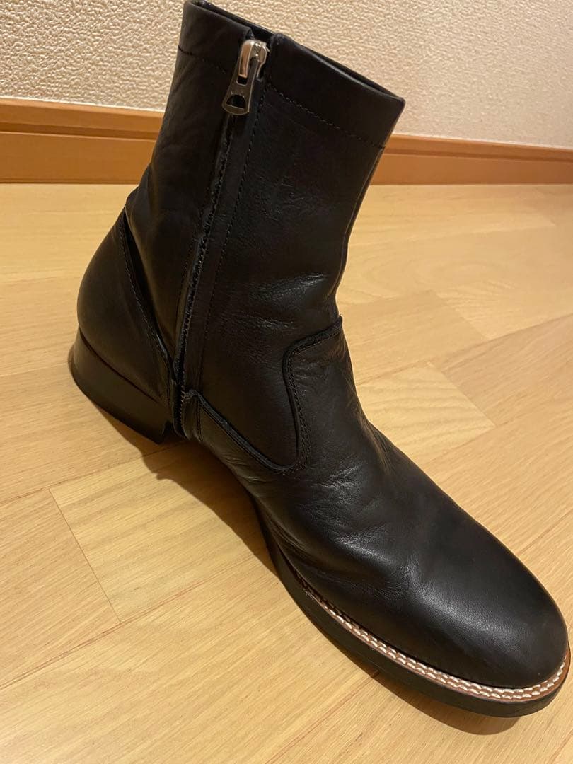 ルードギャラリー rudegallery ブラックレザー サイドZIPブーツ